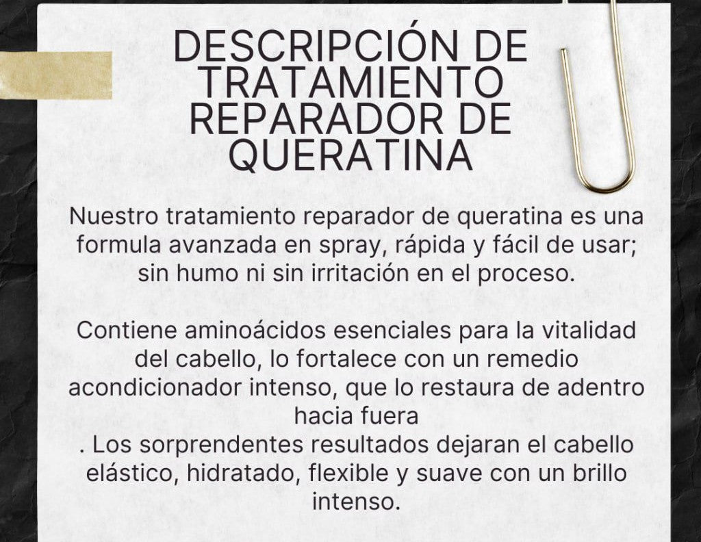 TRATAMIENTO REPARADOR DE QUERATINA
